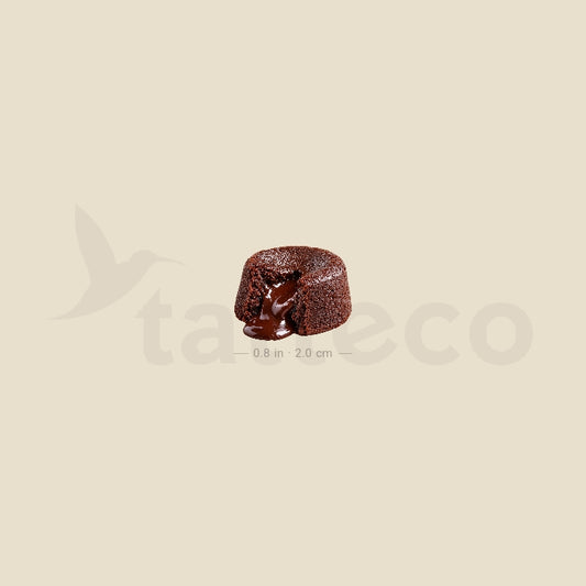 Molten Chocolate Cake Temporary Tattoo - Set of 3