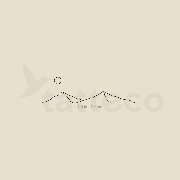 Mountain Temporary Tattoo By M3.Ink - Set of 3