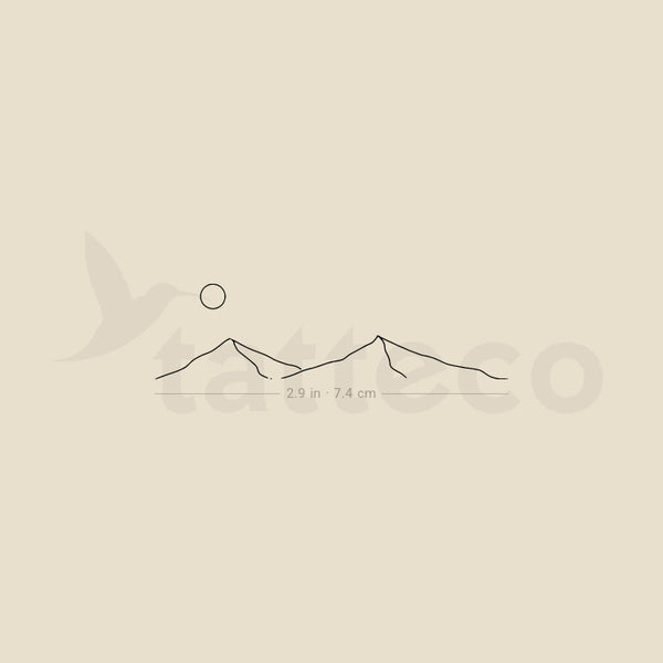 Mountain Temporary Tattoo By M3.Ink - Set of 3