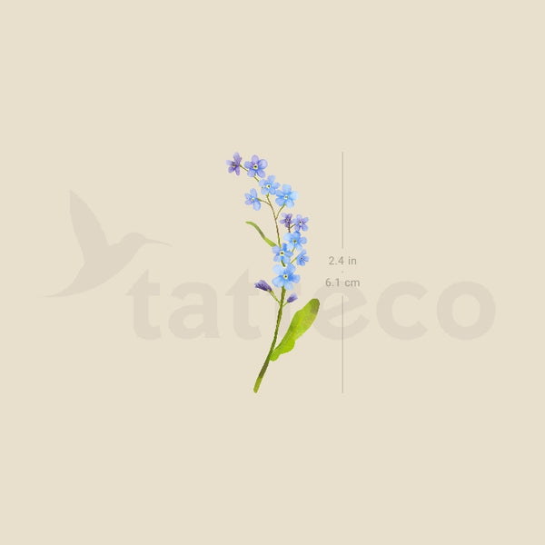 Forget-me-not Temporary Tattoo - Set of 3