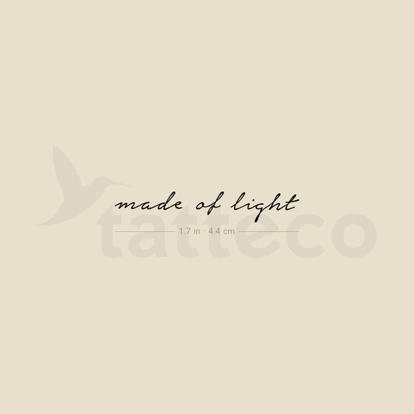 Made Of Light Temporary Tattoo - Set of 3