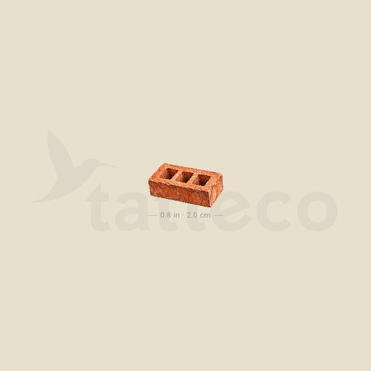 Brick Temporary Tattoo - Set of 3