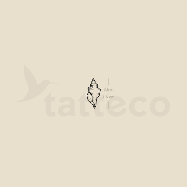 Little Tulip Shell Temporary Tattoo - Set of 3