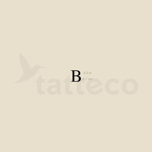 Uppercase Beta Temporary Tattoo - Set of 3