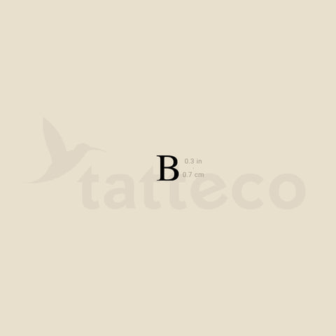 Uppercase Beta Temporary Tattoo - Set of 3