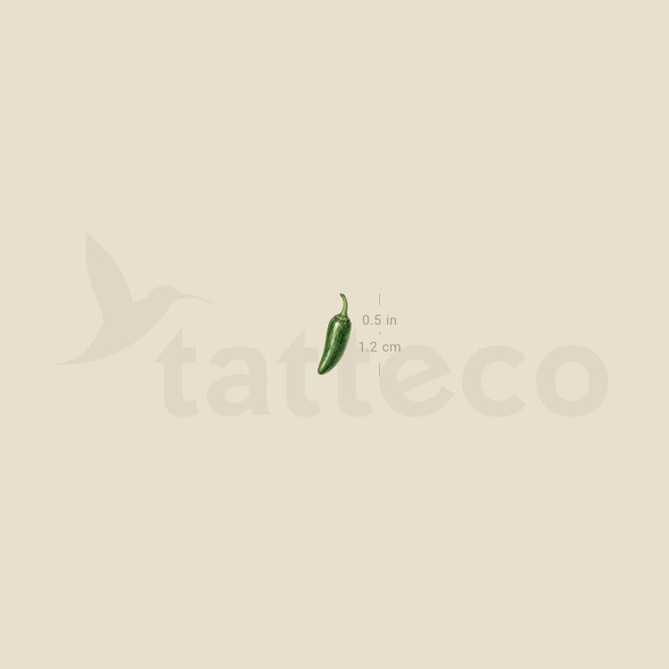 Little Jalapeño Temporary Tattoo - Set of 3