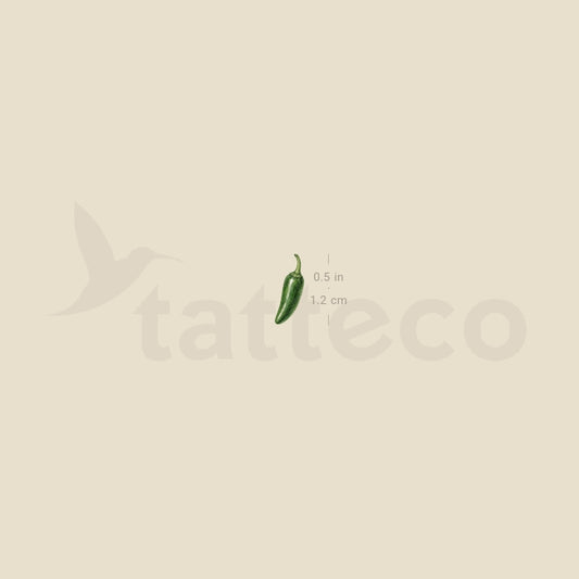 Little Jalapeño Temporary Tattoo - Set of 3