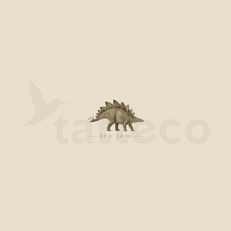 Watercolor Stegosaurus Temporary Tattoo - Set of 3