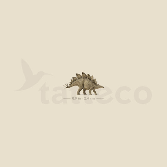 Watercolor Stegosaurus Temporary Tattoo - Set of 3