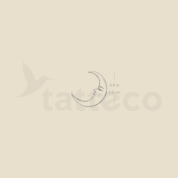 Crescent Moon By Stefano Mazza Temporary Tattoo - Set of 3
