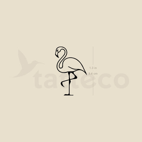 Flamingo Temporary Tattoo - Set of 3