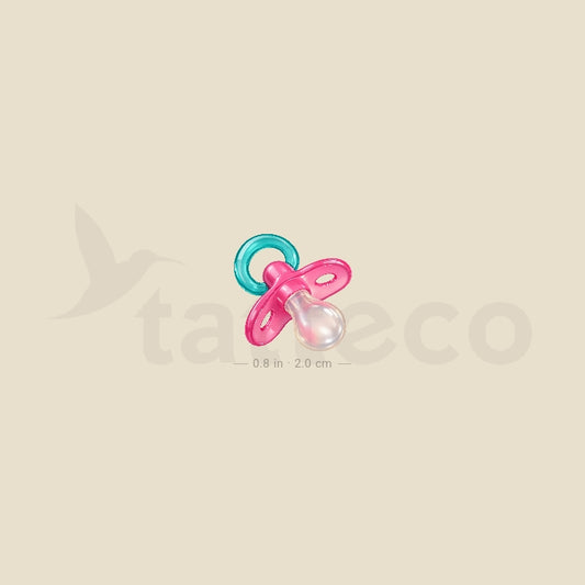 Realistic Baby Pacifier Temporary Tattoo - Set of 3