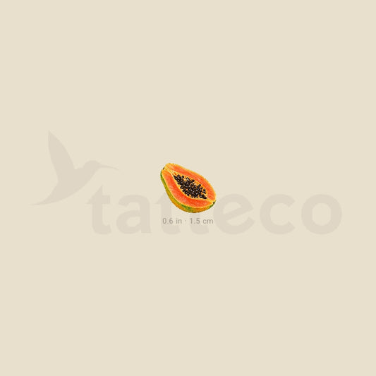 Papaya Slice Temporary Tattoo - Set of 3