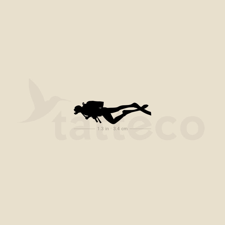 Diver Temporary Tattoo - Set of 3