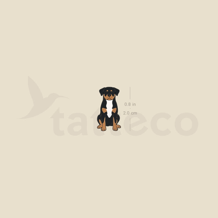 Rottweiler Temporary Tattoo - Set of 3