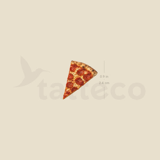 Diavola Pizza Slice Temporary Tattoo - Set of 3