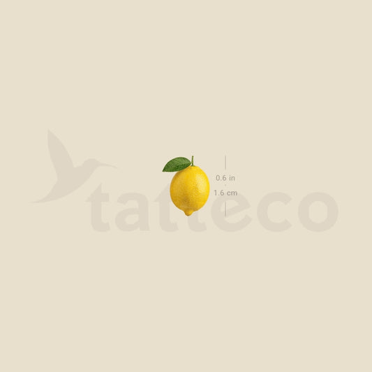 Realistic Lemon Temporary Tattoo - Set of 3