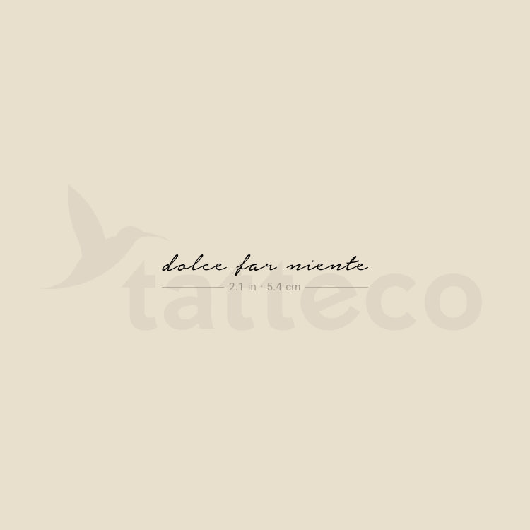 Dolce Far Niente Temporary Tattoo - Set of 3