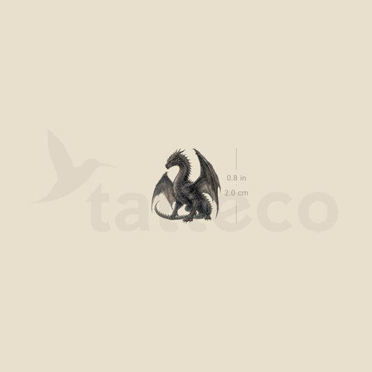 Resting Dragon Temporary Tattoo - Set of 3