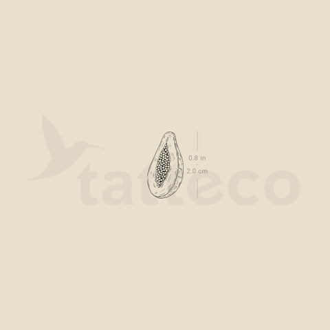 Papaya Temporary Tattoo - Set of 3