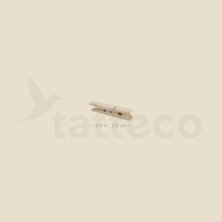 Clothespins Temporary Tattoo - Set of 3