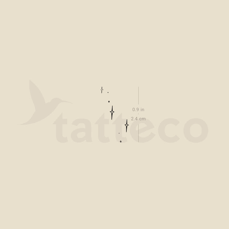 Stars Temporary Tattoo By M3.Ink - Set of 3