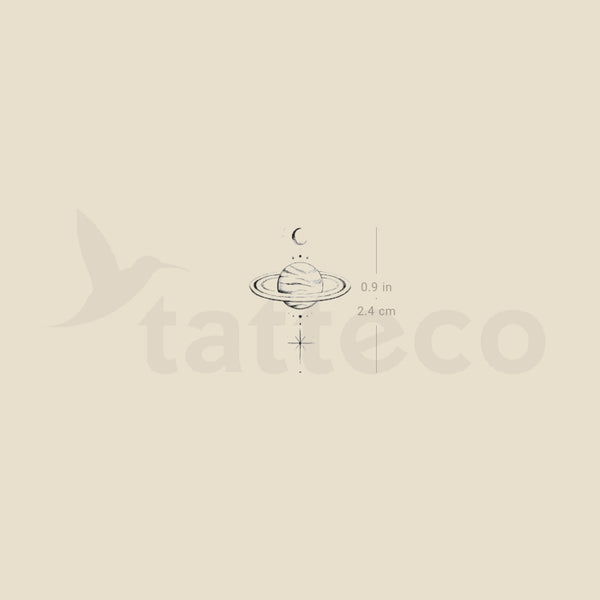 Saturn By Stefano Mazza Temporary Tattoo - Set of 3