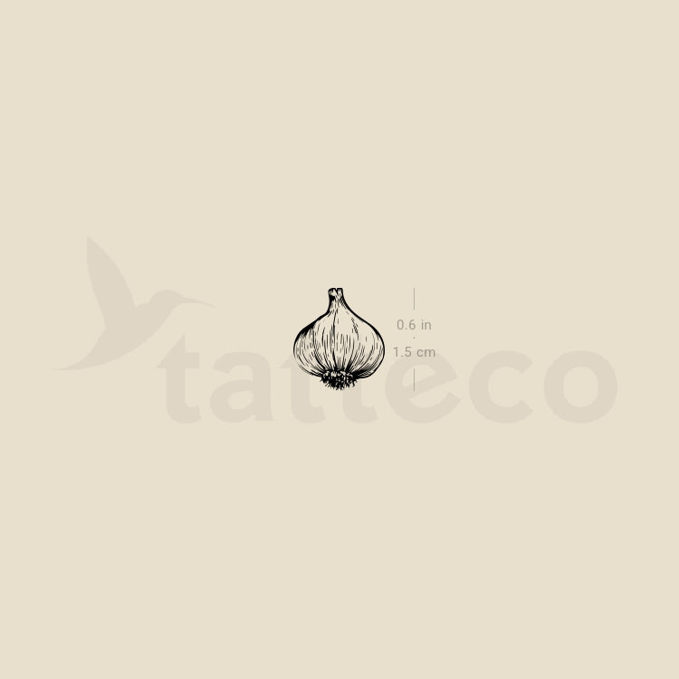 Head Of Garlic Temporary Tattoo - Set of 3