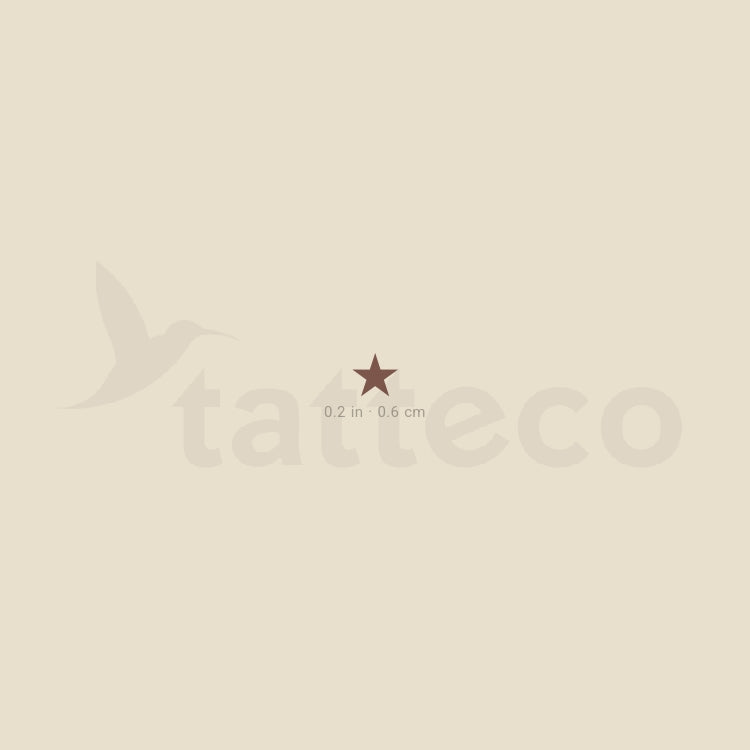 Tatuaje temporal de estrella marrón - Juego de 3
