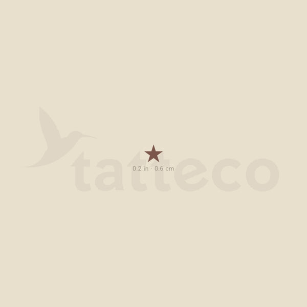 Brown Star Temporary Tattoo - Set of 3