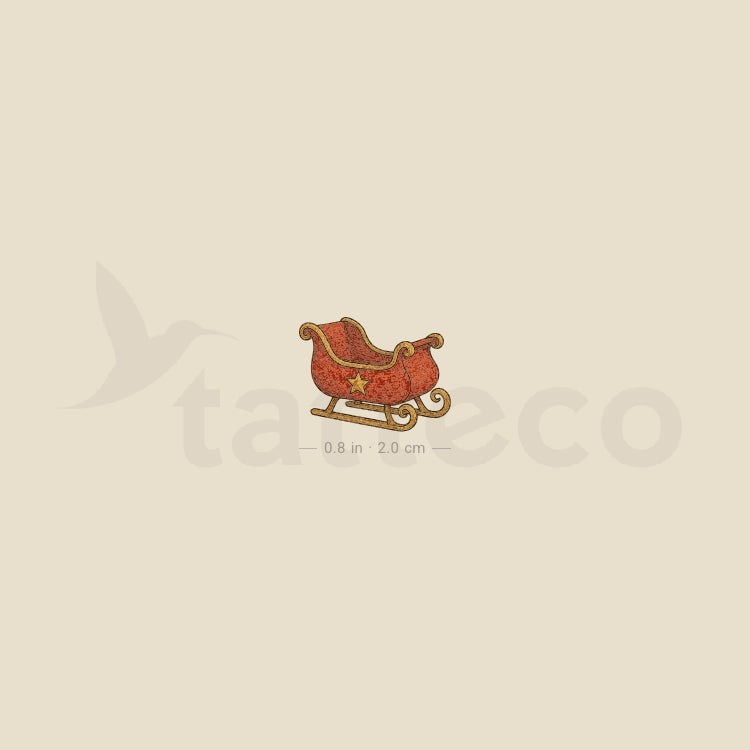 Sleigh Temporary Tattoo - Set of 3