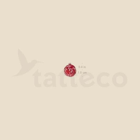 Tatuaje temporal de bola de Navidad (juego de 3)