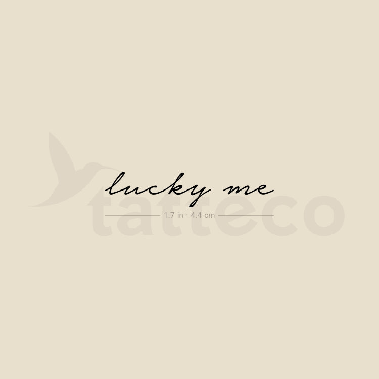 Tatuaje temporal "Lucky Me" - Juego de 3