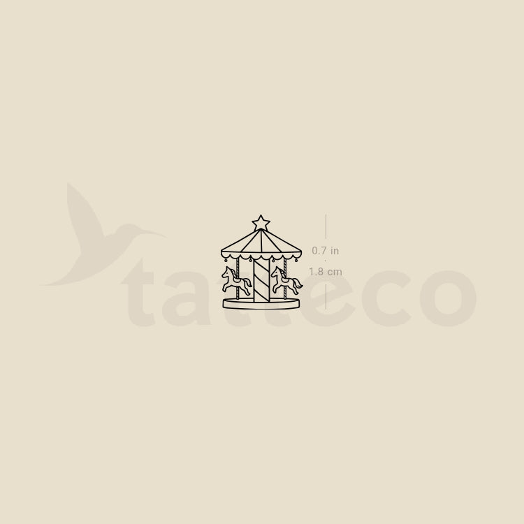Carousel Temporary Tattoo - Set of 3