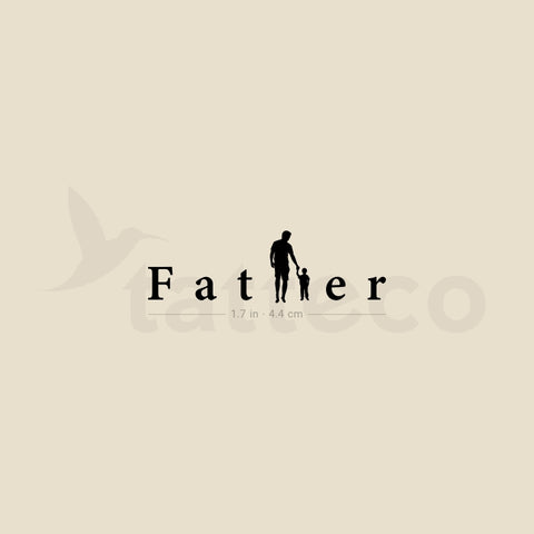 Father Temporary Tattoo - Set of 3