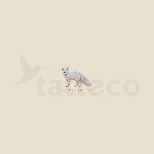 Little Arctic Fox Temporary Tattoo - Set of 3