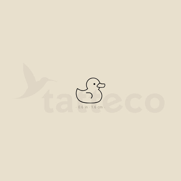 Minimalist Rubber Duck Temporary Tattoo - Set of 3 – Tatteco