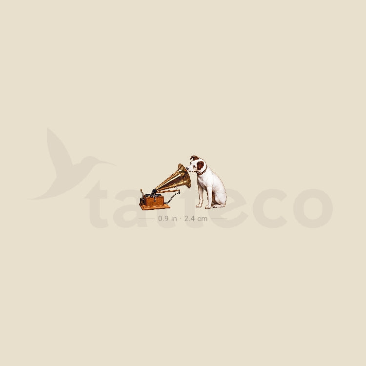 His Master's Voice Temporary Tattoo - Set of 3