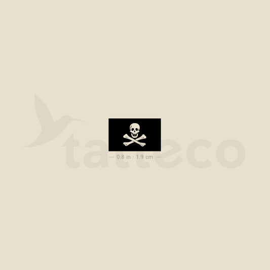 Tiny Jolly Roger Temporary Tattoo - Set of 3