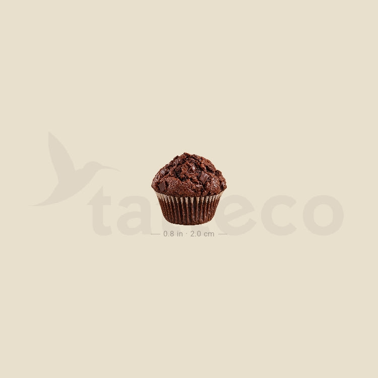Chocolate Muffin Temporary Tattoo - Set of 3