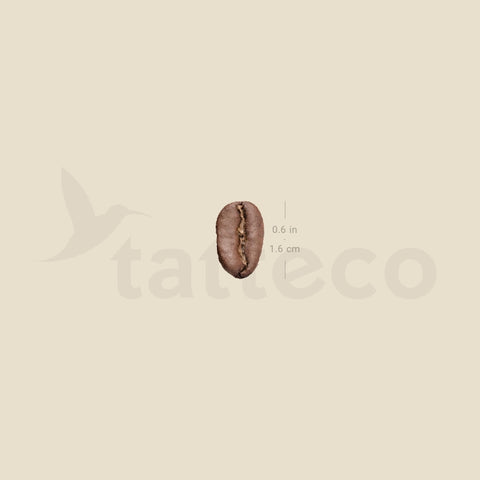 Coffee Bean Temporary Tattoo - Set of 3