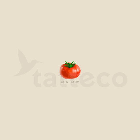 Little Red Tomato Temporary Tattoo - Set of 3