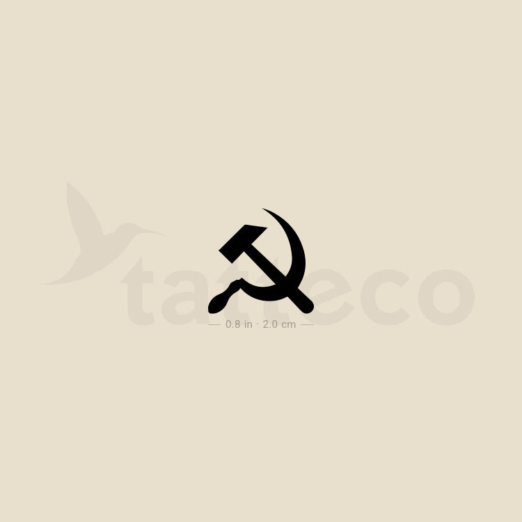Tatuaje temporal de la hoz y el martillo - Juego de 3