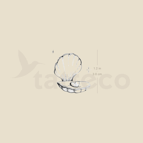 Scallop By Stefano Mazza Temporary Tattoo - Set of 3