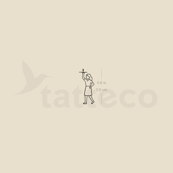Waitress Temporary Tattoo - Set of 3