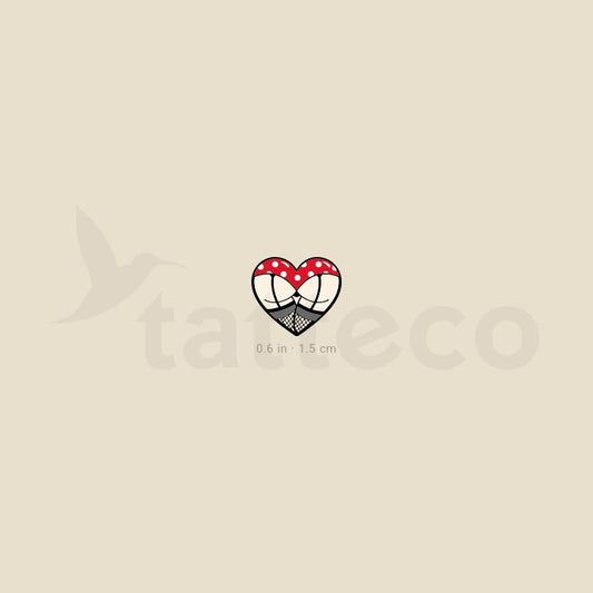 Sexy Butt Heart Temporary Tattoo - Set of 3
