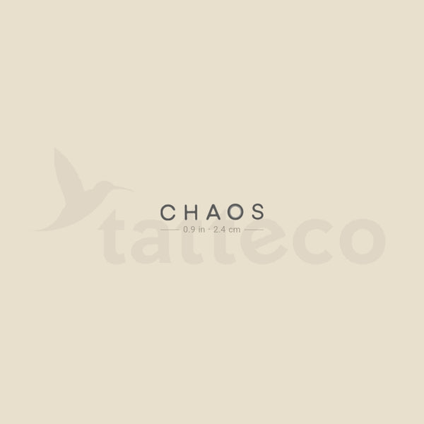 Chaos By Stefano Mazza Temporary Tattoo - Set of 3