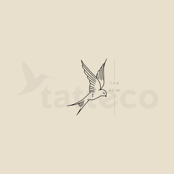 Swallow Temporary Tattoo By M3.Ink - Set of 3