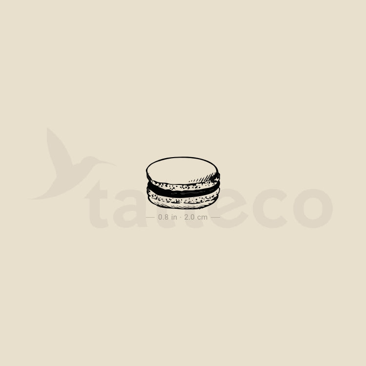 French Macaroon Temporary Tattoo - Set of 3