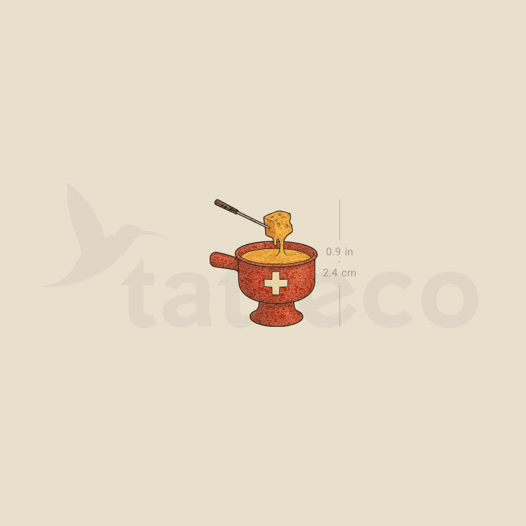 Fondue Temporary Tattoo - Set of 3